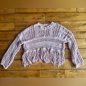 Free People Lavender Knit Sweater